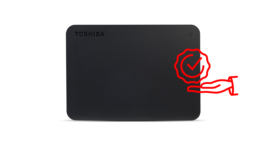 Disque dur externe Toshiba, Canvio Basics 3.0, 1TB, vitesse 540Mb/s,  écriture 5 Gbit/s, Noir 
